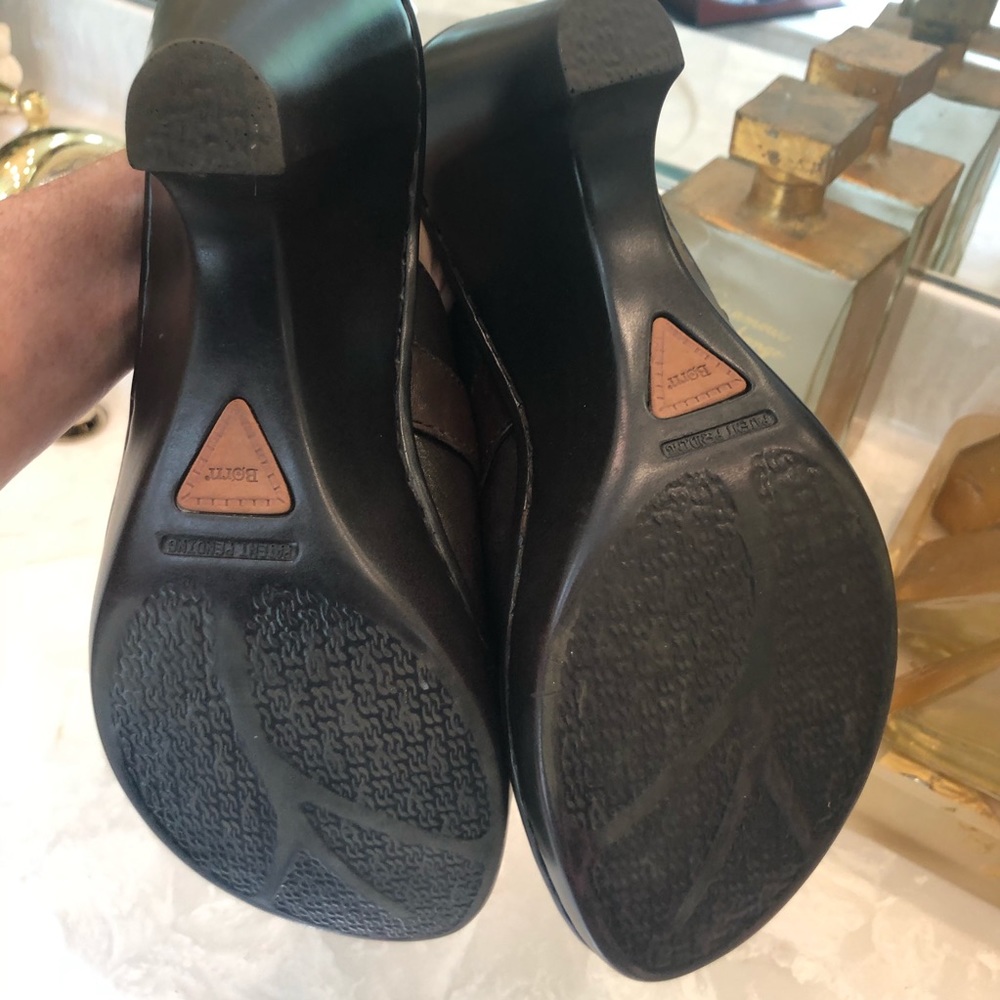 Born clogs brown leather slides Sz 8 - Picture 10 of 15